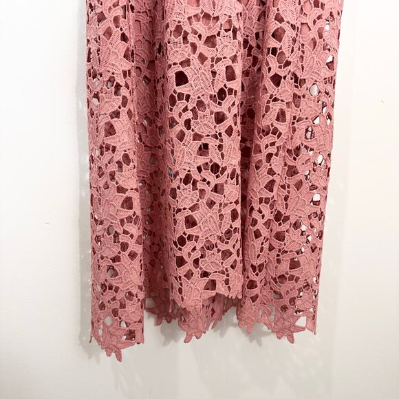NWT ASTR The Label Floral Lace Sleeveless Dress Midi | Dark Blush Pink | SZ S - Picture 9 of 13